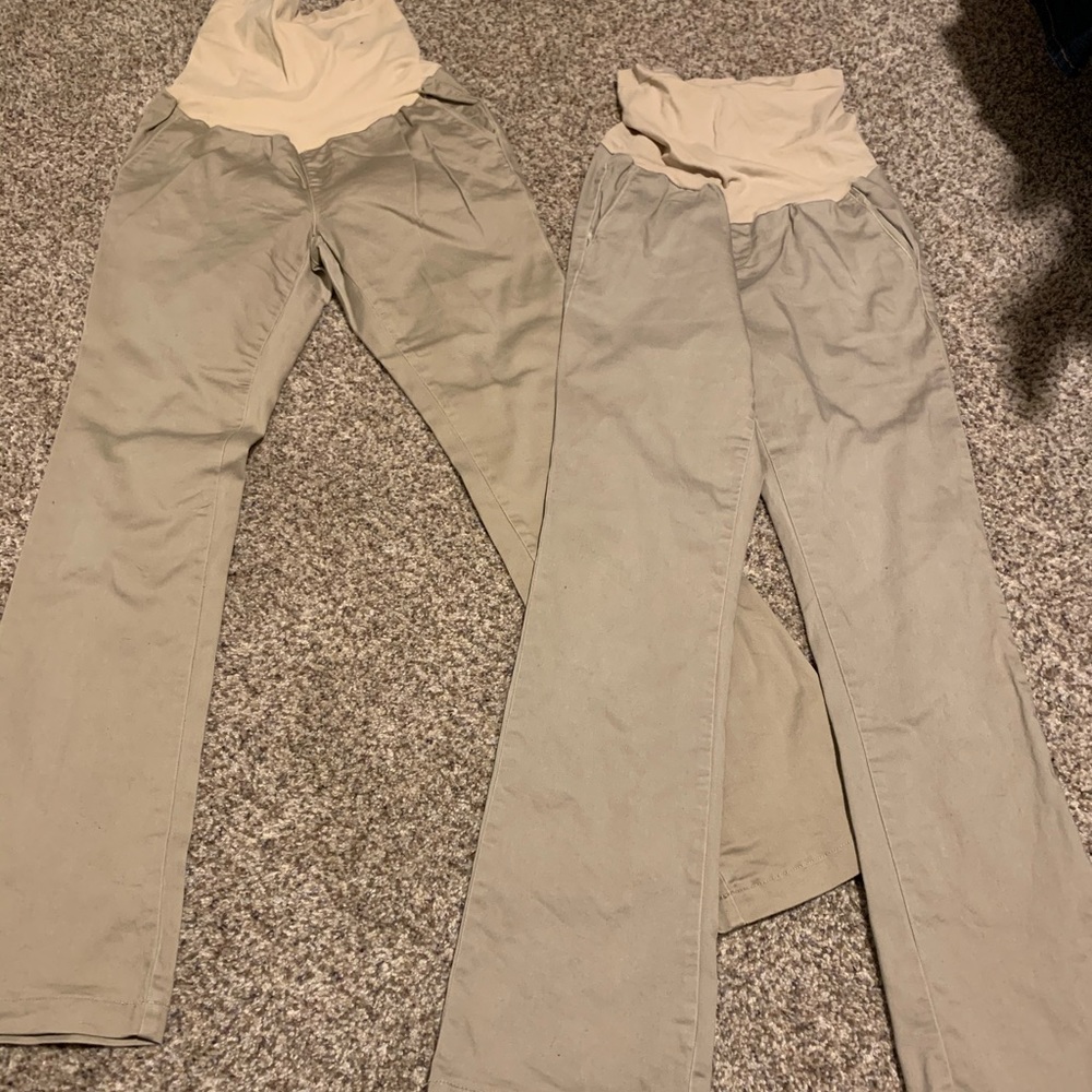 khaki pants maternity